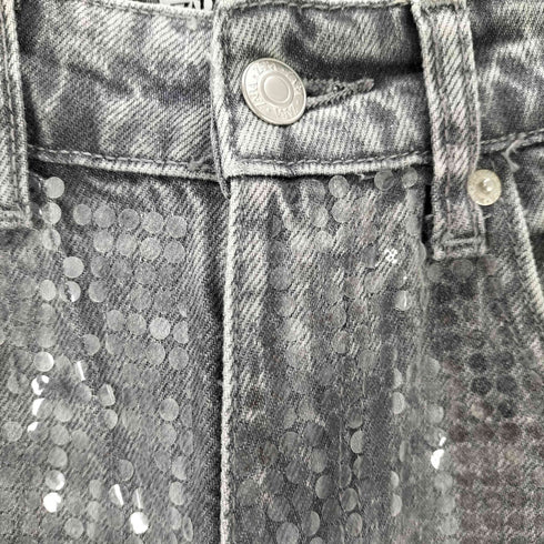 ザラ ZARA スパンコール フォイルディテール デニムパンツ レディース EUR:34