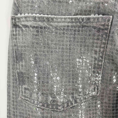 ザラ ZARA スパンコール フォイルディテール デニムパンツ レディース EUR:34