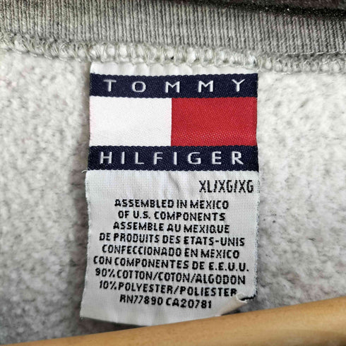 トミーヒルフィガー TOMMY HILFIGER 90-00s メキシコ製 フロントビッグロゴプリント スウェット メンズ import:XL