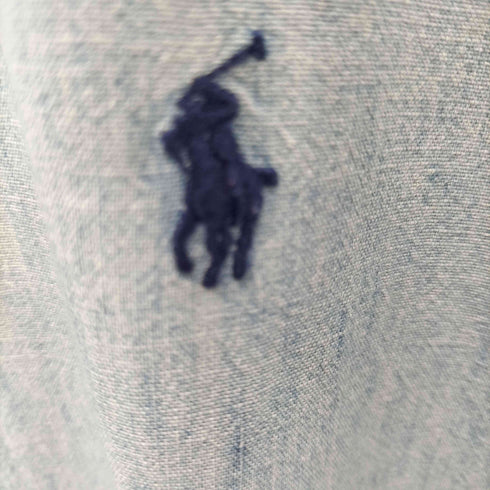 ラルフローレン RALPH LAUREN CLASSIC FIT スモールポニー刺繍ボタンダウンL/Sデニムシャツ メンズ JPN:S