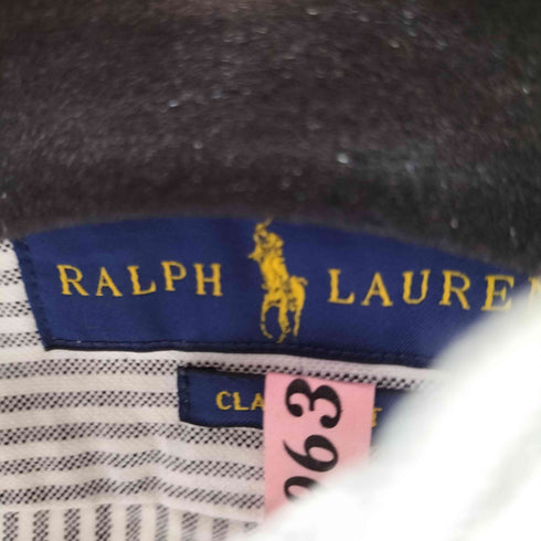 ラルフローレン RALPH LAUREN CLASSIC FIT スモールポニー刺繍ボタンダウンL/Sストライプシャツ メンズ JPN:XS