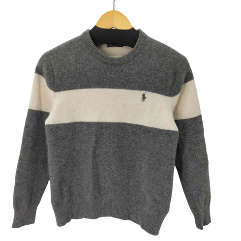 ポロラルフローレン POLO RALPH LAUREN ウール100% スモールポニー刺繍バイカラー切替セーター レディース JPN:S