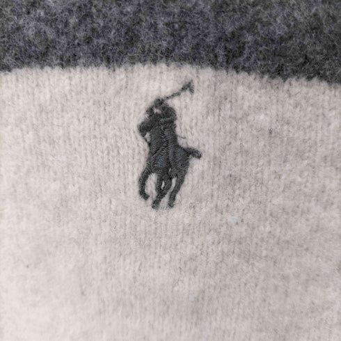ポロラルフローレン POLO RALPH LAUREN ウール100% スモールポニー刺繍バイカラー切替セーター レディース JPN:S