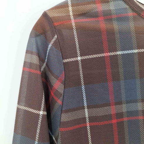 レイビームス Ray BEAMS シアー チェック クルーネック トップス レディース