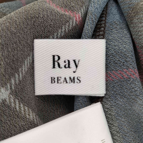 レイビームス Ray BEAMS シアー チェック クルーネック トップス レディース