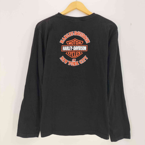 ハーレーダビッドソン HARLEY-DAVIDSON ©2001 NEW YORK CITY ロングスリーブTシャツ ロンT メンズ import:M
