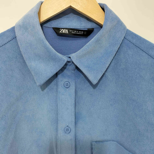 ザラ ZARA コーデュロイ オーバーサイズシャツ レディース import:S