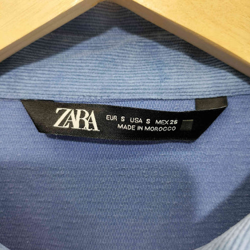 ザラ ZARA コーデュロイ オーバーサイズシャツ レディース import:S