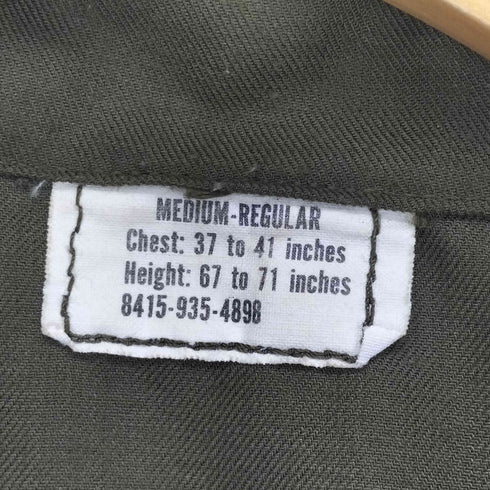 ユーエスアーミー U.S. ARMY 70s 71年会計 Nomex 難燃 ノーメックス ヘリクルーシャツ GRIPPER ZIPPER メンズ MEDIUM-REGULAR