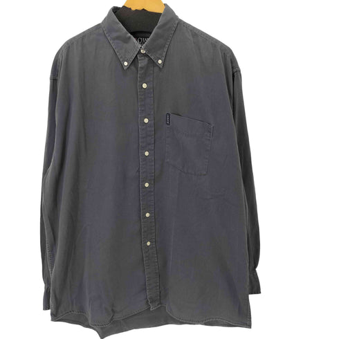 チャップスラルフローレン CHAPS RALPH LAUREN 90s ワンポケット ボタンダウンL/Sシャツ グッドサイズ チャコール メンズ 16 1/2