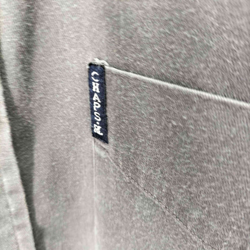 チャップスラルフローレン CHAPS RALPH LAUREN 90s ワンポケット ボタンダウンL/Sシャツ グッドサイズ チャコール メンズ 16 1/2