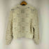 ザラ ZARA Cream Textured Knit Sweater with Pearl Beads レディース import:S