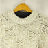 ザラ ZARA Cream Textured Knit Sweater with Pearl Beads レディース import:S