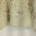 ザラ ZARA Cream Textured Knit Sweater with Pearl Beads レディース import:S
