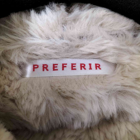 プレフェリール PREFERIR 裏地ファー フェイクムートン コート レディース FREE