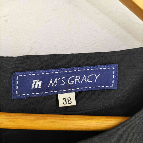 エムズグレイシー Ms GRACY フラワー刺繍 ノースリーブ ワンピース レディース JPN:38