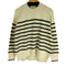 ユニクロ UNIQLO 24SS スムースコットンリラックスボーダークルーセーター レディース JPN:L