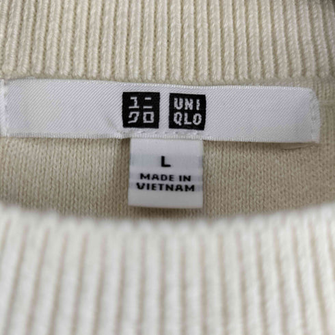 ユニクロ UNIQLO 24SS スムースコットンリラックスボーダークルーセーター レディース JPN:L