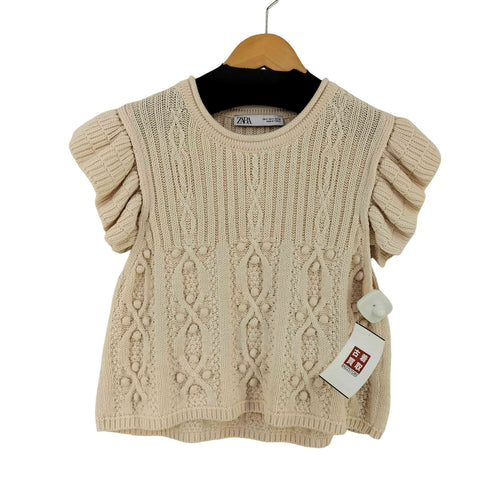 ザラ ZARA フリル ノースリーブニット レディース import:S
