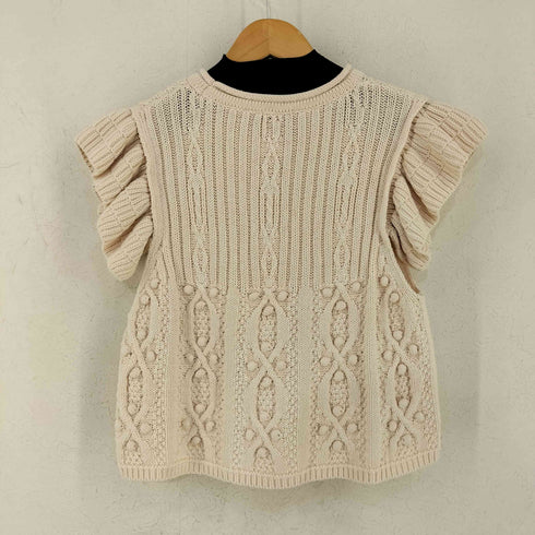 ザラ ZARA フリル ノースリーブニット レディース import:S
