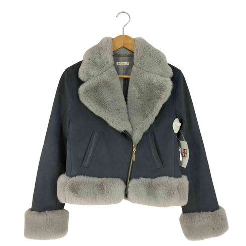 アクシーズファム axes femme フェイクファー ムートン ライダースジャケット レディース JPN:M