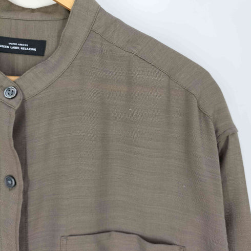 ユナイテッドアローズグリーンレーベルリラクシング UNITED ARROWS green label relaxing FM ウーステッド ボイル シャツ ワンピース レディース