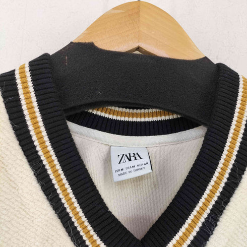 ザラ ZARA パイピング チルデンベスト メンズ import:M