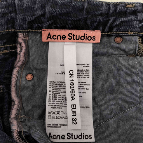 アクネストゥディオズ ACNE STUDIOS 1981f fn monogram dark バギーフィットジーンズ レディース cn 160/60a eur32