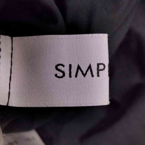 シンプリシテェ SIMPLICITE ポプリンラウンド ビブスシャツ レディース