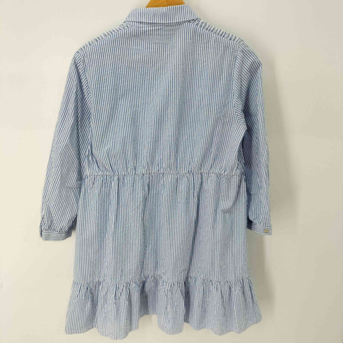 ザラ ZARA シアサッカーL/Sストライプシャツワンピース レディース JPN:M