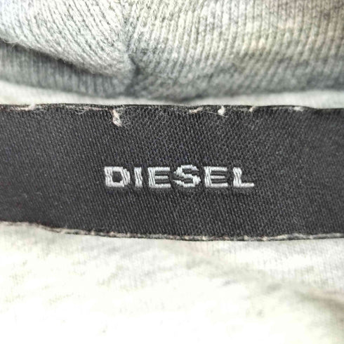 ディーゼル DIESEL 袖クラッシュデニム ドッキング ジップアップ スウェット パーカー メンズ