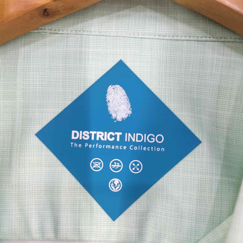 District Indigo ホリゾンタルカラーシャツ メンズ import:M