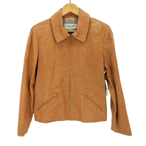 guy laroche レザージャケット レザーパンチング レディース JPN:40