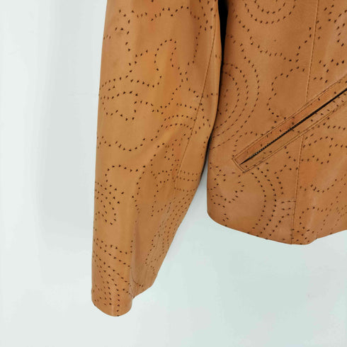 guy laroche レザージャケット レザーパンチング レディース JPN:40