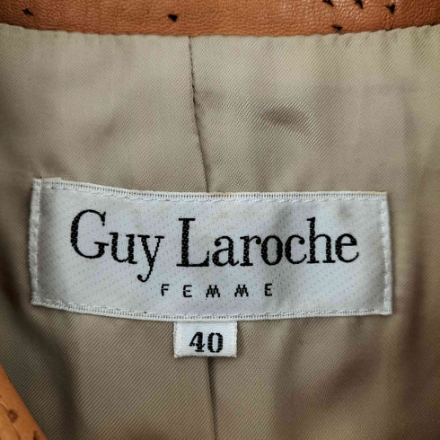 guy laroche レザージャケット レザーパンチング レディース JPN:40