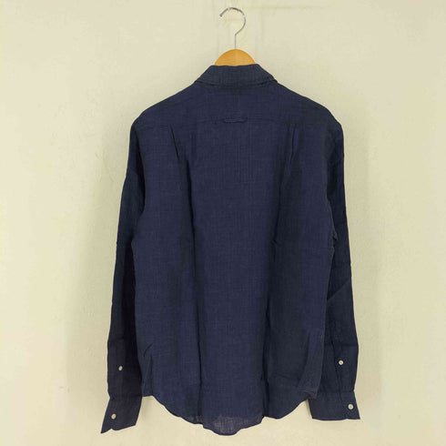 BOGGI MILANO リネン100 ホリゾンタルカラーシャツ メンズ