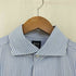 BOGGI MILANO ストライプ ワイドカラーシャツ メンズ import:M