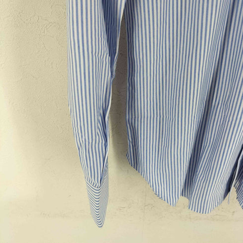 BOGGI MILANO ストライプ ワイドカラーシャツ メンズ import:M