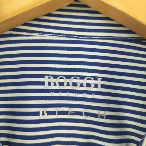 BOGGI MILANO B TECH ストライプ レギュラーカラーシャツ メンズ import:M
