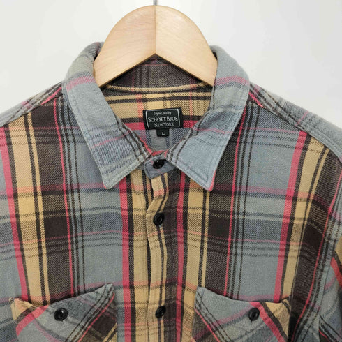 ショット Schott L/S ネル ワークシャツ メンズ import:L