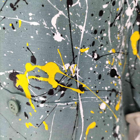 NEWTRAL ペイント加工S/Sワークシャツ オーバーサイズ メンズ JPN:2