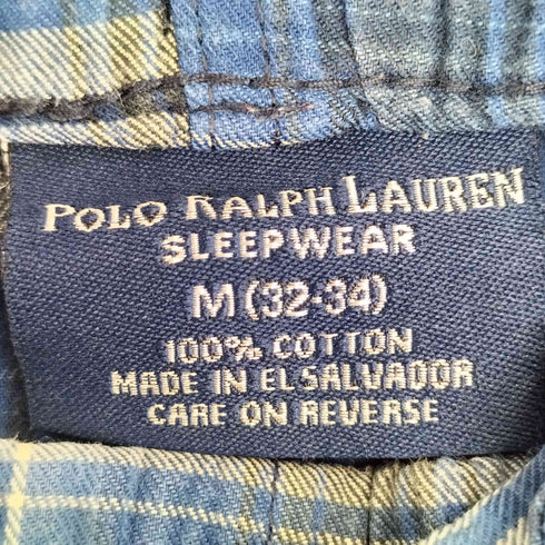 ポロラルフローレン POLO RALPH LAUREN 90s SLEEPWEAR ポニー刺繍 チェック パジャマパンツ メンズ M (32・34)