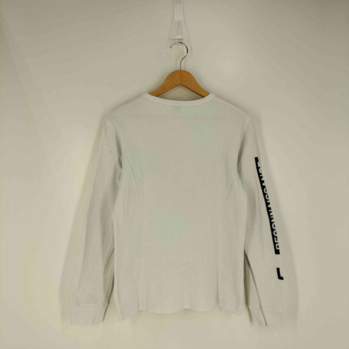 アヴィレックス AVIREX HONEYCOMB WAFFLE T-SHIRTS BLACK CAT ハニカムワッフル クルーネック L/S Tシャツ メンズ import:M