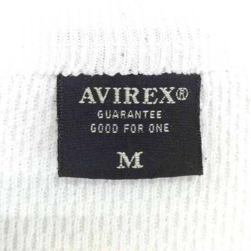 アヴィレックス AVIREX HONEYCOMB WAFFLE T-SHIRTS BLACK CAT ハニカムワッフル クルーネック L/S Tシャツ メンズ import:M