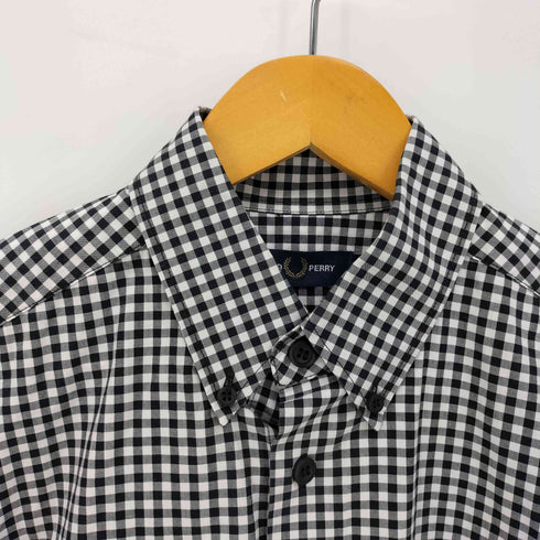 フレッドペリー FRED PERRY ロゴ刺繍 チェック ボタンダウン L/S シャツ メンズ import:S