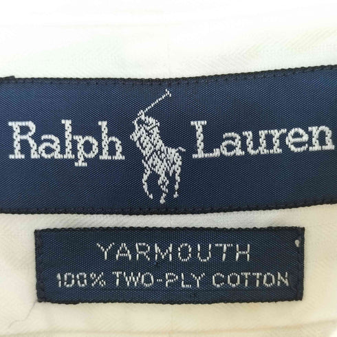 ラルフローレン RALPH LAUREN 90s YARMOUTH ボックスリメイク 同色ポニー ボタンダウンシャツ メンズ 17 1/2 36/37