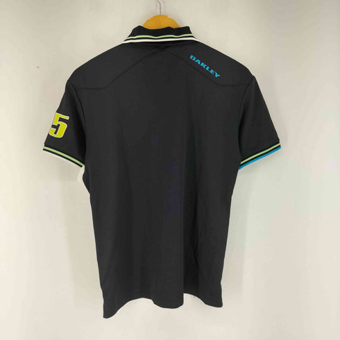 オークリー OAKLEY フロントワンポイントロゴ ラインカラーポロシャツ メンズ JPN:M