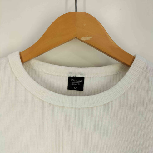 アヴィレックス AVIREX Weather Watcher L/S RIB TEE ウェザー ウォッチャー リブ ロングスリーブTシャツ メンズ import:M