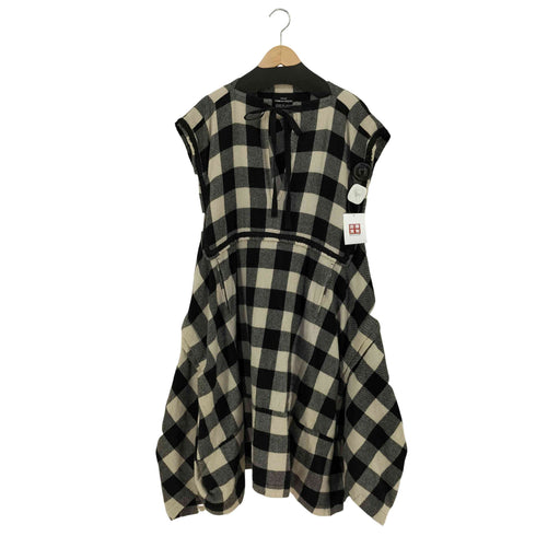 トリココムデギャルソン tricot COMME des GARCONS 16AW 変形 ブロックチェック フランネル ワンピース レディース import:S