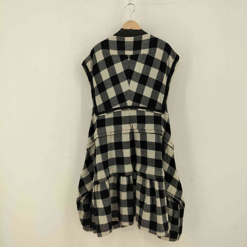 トリココムデギャルソン tricot COMME des GARCONS 16AW 変形 ブロックチェック フランネル ワンピース レディース import:S
